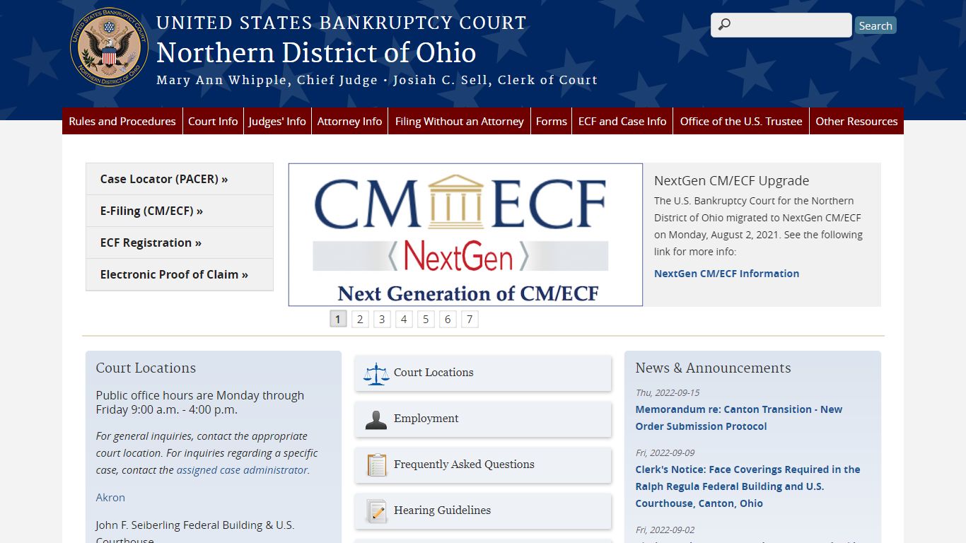 Northern District of Ohio | United States Bankruptcy Court
